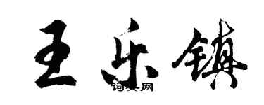 胡问遂王乐镇行书个性签名怎么写