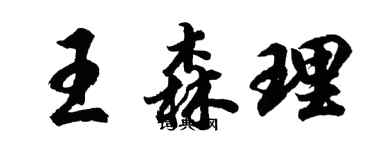 胡问遂王森理行书个性签名怎么写