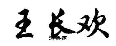 胡问遂王长欢行书个性签名怎么写