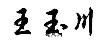 胡问遂王玉川行书个性签名怎么写