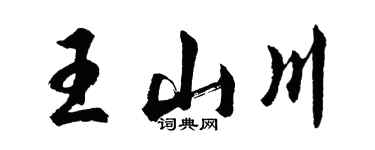 胡问遂王山川行书个性签名怎么写