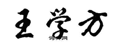 胡问遂王学方行书个性签名怎么写