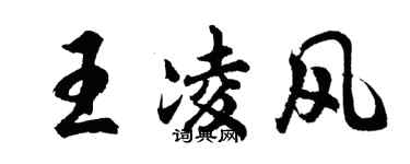 胡问遂王凌风行书个性签名怎么写