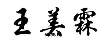 胡问遂王美霖行书个性签名怎么写