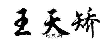 胡问遂王天矫行书个性签名怎么写