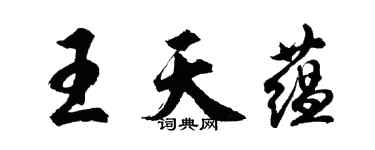 胡问遂王天蕴行书个性签名怎么写