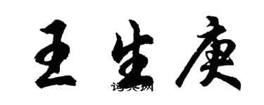 胡问遂王生庚行书个性签名怎么写