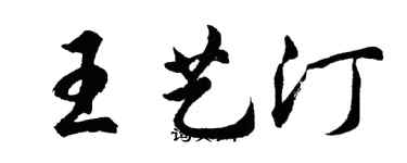 胡问遂王艺汀行书个性签名怎么写