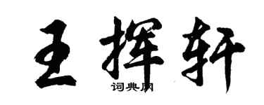 胡问遂王挥轩行书个性签名怎么写
