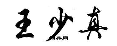 胡问遂王少真行书个性签名怎么写