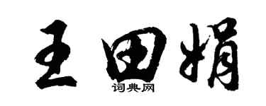 胡问遂王田娟行书个性签名怎么写