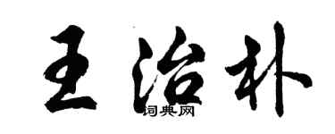 胡问遂王治朴行书个性签名怎么写