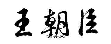胡问遂王朝臣行书个性签名怎么写