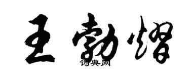 胡问遂王勃熠行书个性签名怎么写
