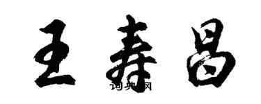 胡问遂王寿昌行书个性签名怎么写