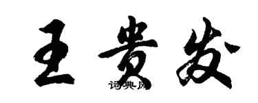 胡问遂王贵发行书个性签名怎么写