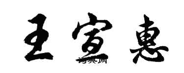 胡问遂王宣惠行书个性签名怎么写