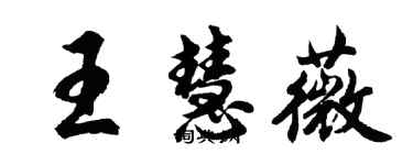 胡问遂王慧薇行书个性签名怎么写