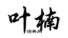 胡问遂叶楠行书个性签名怎么写