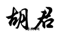 胡问遂胡君行书个性签名怎么写