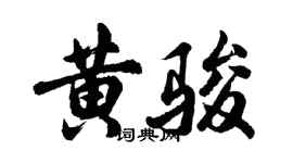 胡问遂黄骏行书个性签名怎么写