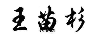 胡问遂王苗杉行书个性签名怎么写