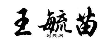 胡问遂王毓苗行书个性签名怎么写