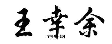 胡问遂王幸余行书个性签名怎么写