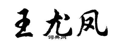 胡问遂王尤凤行书个性签名怎么写