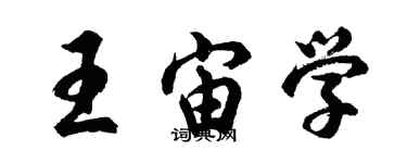 胡问遂王宙学行书个性签名怎么写