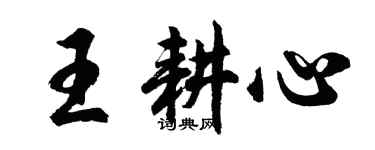 胡问遂王耕心行书个性签名怎么写