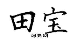 丁谦田宝楷书个性签名怎么写