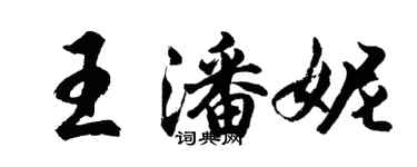 胡问遂王潘妮行书个性签名怎么写