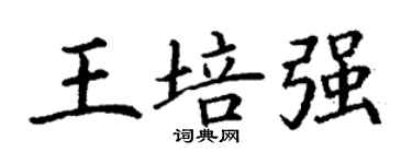 丁谦王培强楷书个性签名怎么写