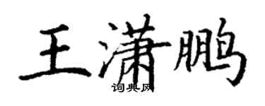丁谦王潇鹏楷书个性签名怎么写