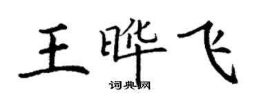 丁谦王晔飞楷书个性签名怎么写