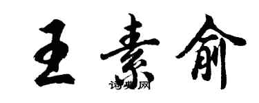 胡问遂王素俞行书个性签名怎么写