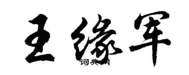 胡问遂王缘军行书个性签名怎么写