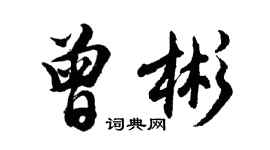 胡问遂曾彬行书个性签名怎么写