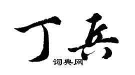 胡问遂丁兵行书个性签名怎么写