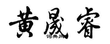 胡问遂黄晟睿行书个性签名怎么写