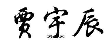 胡问遂贾宇辰行书个性签名怎么写