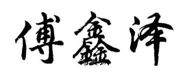 胡问遂傅鑫泽行书个性签名怎么写