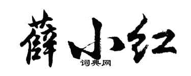 胡问遂薛小红行书个性签名怎么写