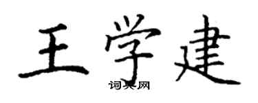 丁谦王学建楷书个性签名怎么写