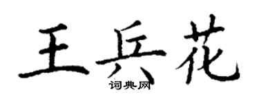 丁谦王兵花楷书个性签名怎么写