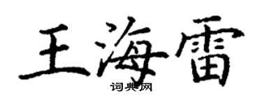 丁谦王海雷楷书个性签名怎么写
