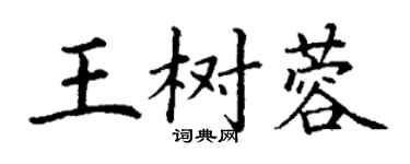 丁谦王树蓉楷书个性签名怎么写