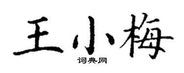 丁谦王小梅楷书个性签名怎么写