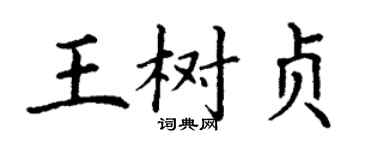 丁谦王树贞楷书个性签名怎么写